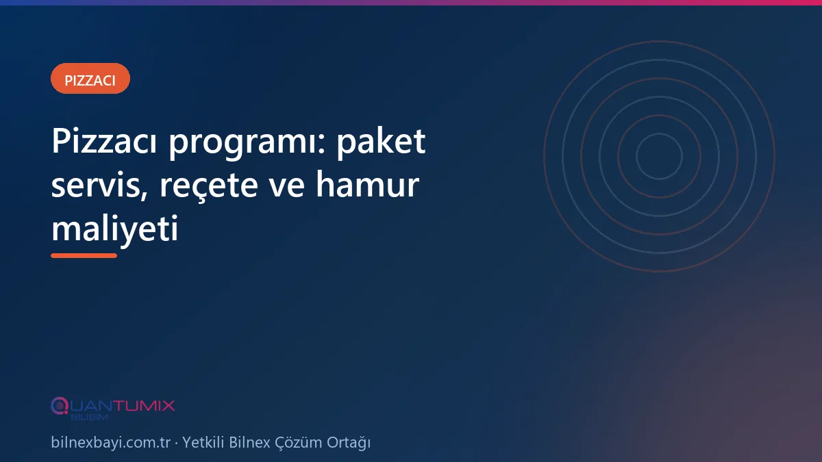 Pizzacı programında boy ve malzeme seçimli sipariş ekranı